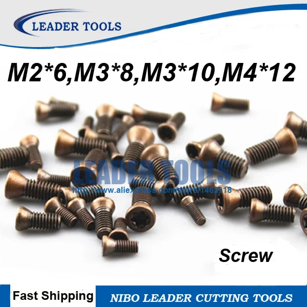 

Free Shipping 50pcs of Screws,Torx screws for CNC Tool Holder and Milling Cutter, M2*6/2.5*6/3*8/3*10/4*10/5*12,Tool Spare parts