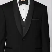 Индивидуальный заказ в приспособленное мужские костюмы на заказ, черный смокинг для жениха с атласной шалевыми лацканами, 1(куртка+ брюки+ жилет