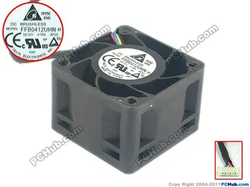 

Detla Electronics FFB0412UHN D SP2Z DC 12V 0.75A 40x40x28mm Server Cooling Fan