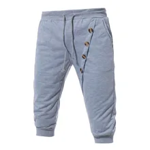 Высококачественные мужские спортивные шорты с шаговым швом и пуговицами, модные повседневные шорты