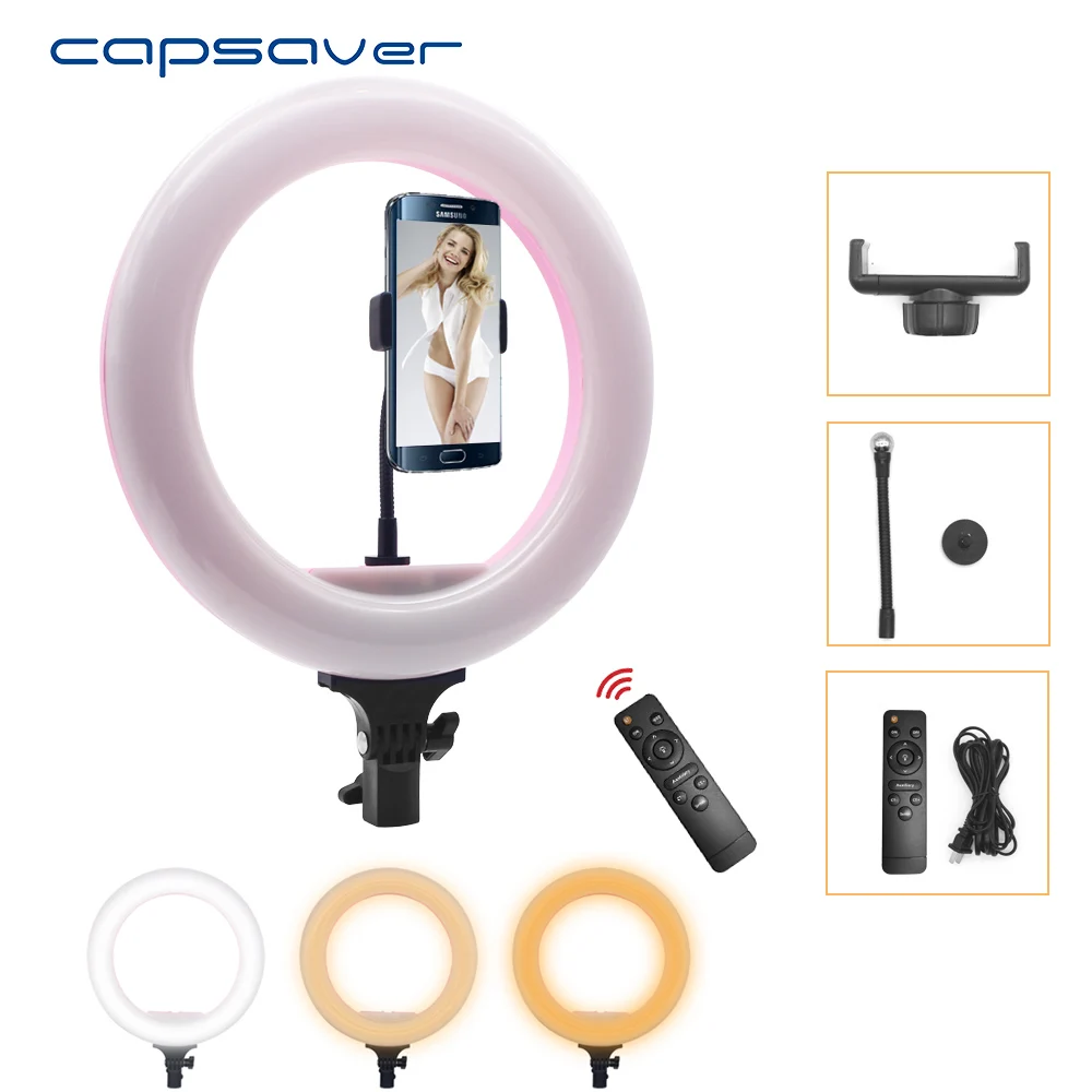 Capsaver 12 6 дюйма светодиодный кольцевой светильник студийная кольцевая лампа с