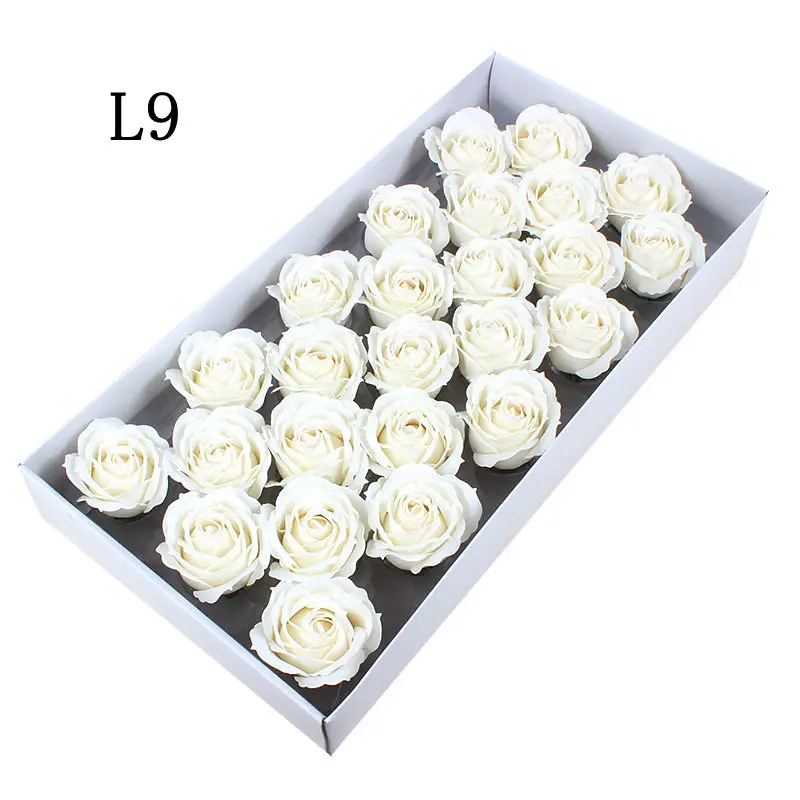 25-50 шт. розы мыльные цветы креативные Романтические свадебные сувениры розы мыло цветок Искусственные цветы высокое качество - Цвет: L9