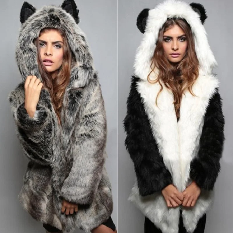 Femmes 3 Hiver Manteaux Plus Fausse Nouvelle Renard Vêtements Longue Faux 2018 Arrivée En 4 Chaud Taille Dessinée De Slim Madame Fourrure Bande Xxxl 1 Manteau Peluche La Ptq7xRnSw