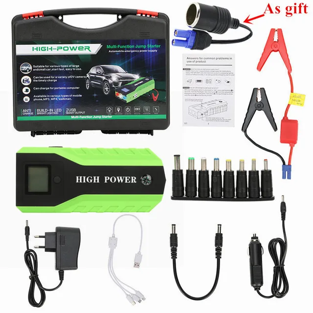 

89800mAh Jump Starter Power Bank 12V 600A Portable Starting Device Car Charger For Car Battery Booster Buster