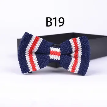

NEW designer Knitted bowtie bridegroom Knitting bow ties double layer woven pre-tied cravat