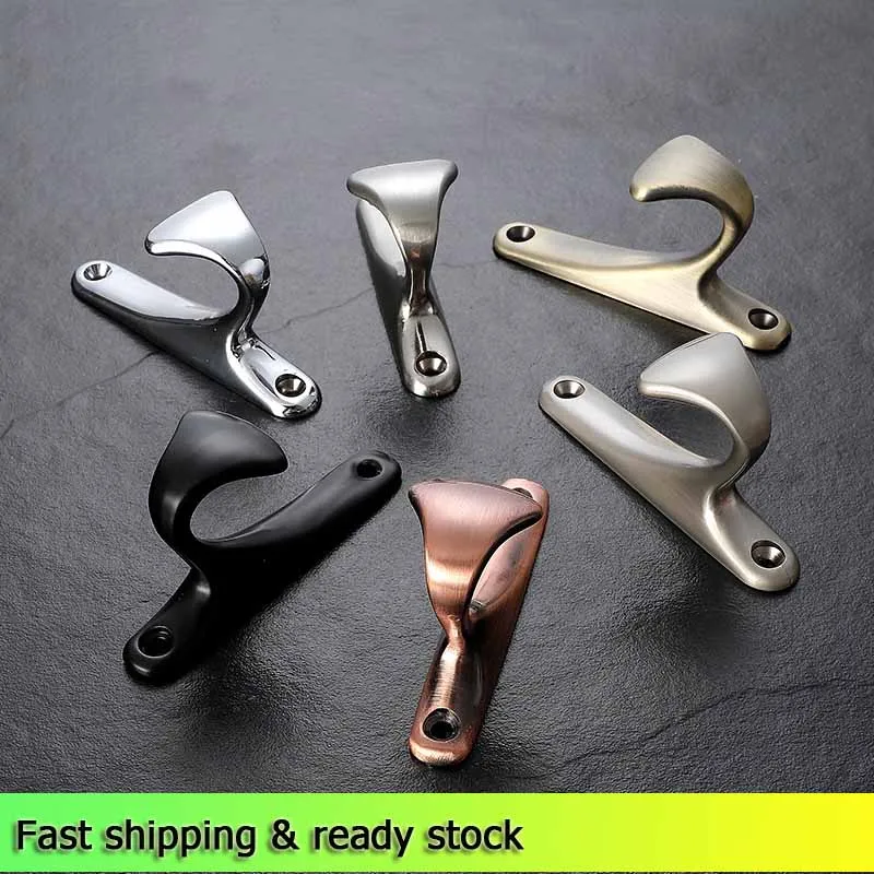 

2Pcs Zinc Alloy Wall Door Hanger Vintage Retro Clothing Hook Hat Coat Clothes Towel Organizer