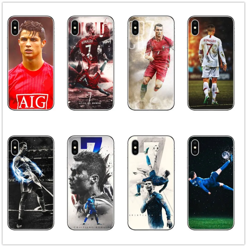 

Soccor Star CR7 Cristiano Ronaldo TPU Phone Case cover for Iphone 5 5S SE 6 7 8 6S PLUS X XR XS MAX Football Red devil-Man coque