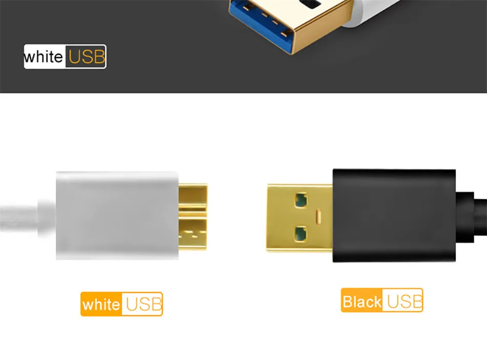 QGEEM 1M USB 3.0 Type A to Micro B Extension Cable For External Hard Drive Disk HDD Samsung S5 Note3 USB HDD Data Cable          (17)
