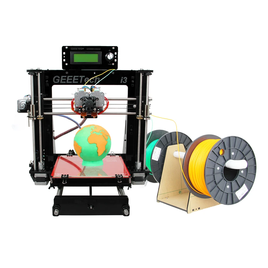  Geeetech I3 Pro C 3D Printer Double Nozzles Dual Extruders DIY Printing Kits Reprap Pursa I3 Free LCD2004 