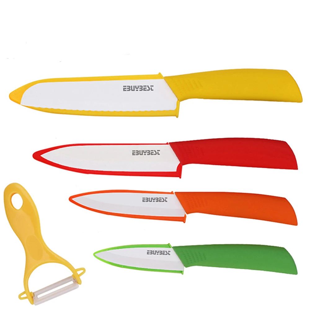 

Kitchen Knives Ceramic Knives Cook Set 3" 4" 5"+ 6" Serrated Bread Knife Peeler Zirconia White Blade Kitchen Knife Set