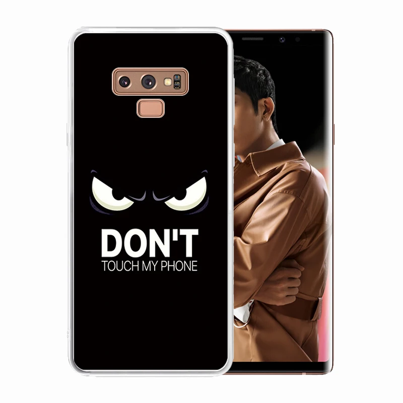 Soft Silicone Clear TPU Case for Samsung Galaxy Note 10 Plus 9 8 5 Durable Don't Touch My Phone Cover | Мобильные телефоны и