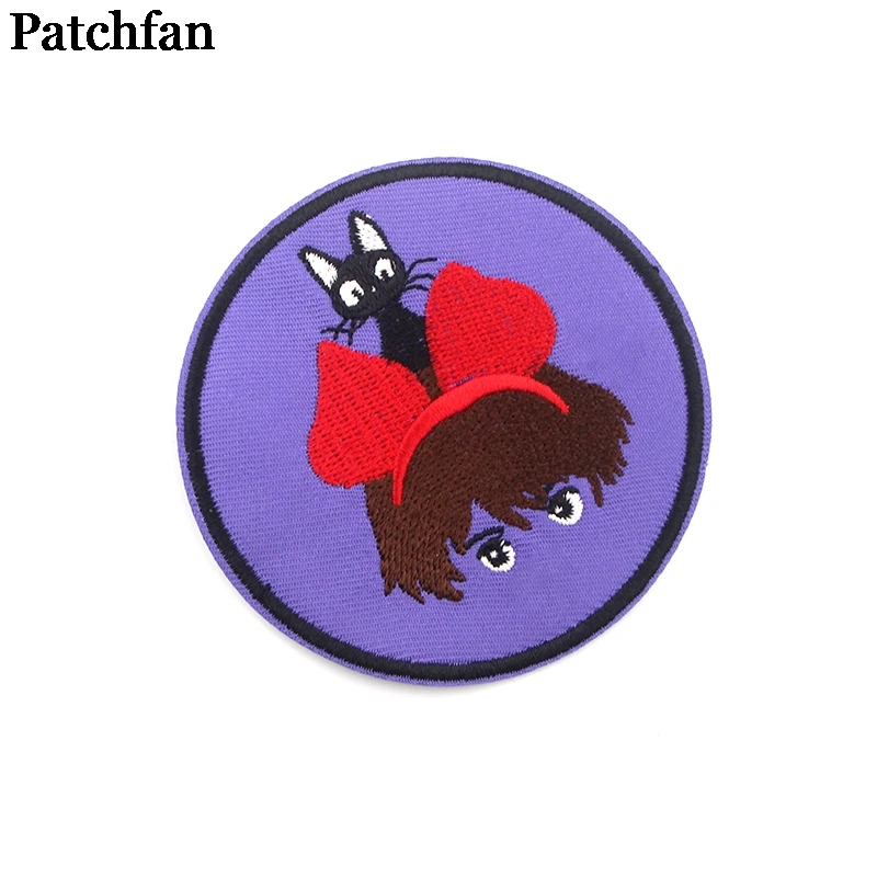 Patchfan Kiki службы доставки, аппликационные заплатки Сделай Сам Железный на обуви рубашка одежда Джерси наклейки в стиле панк вышитые значки A2234