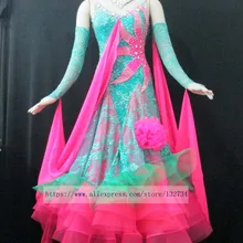 Костюмы для бальных танцев стандарт Танцы платье, Костюмы для бальных танцев Танцы конкурс платье, Для женщин девушка взрослых Танцы платье b-0237