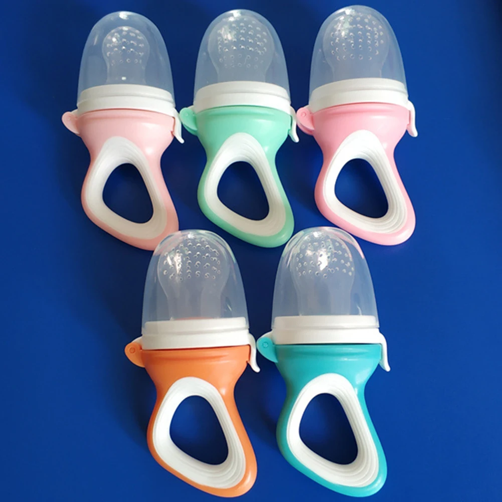 Lovely Safety Feeding Bottles Nipple Baby Silicone Bite Bag Baby Nipple Teat Food Fruit Vegetable Feeder Supplementary Device