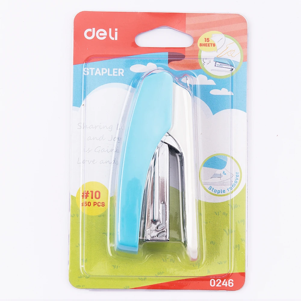 Push stapler mini stapler set hand stapler metal stapler rotary stapler dual mode stapler rotatable stapler DELI Office Stapler 10 Paper Binding Tools Stapling Machine Fashion Stationery