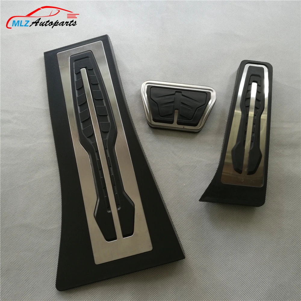 

LHD For BMW X5 E70 F15 X6 E71 E72 F16 2007-2018 Gas Fuel Brake Footrest Foot Rest Dead Pedal Plate Pad Cover AT 3PCS