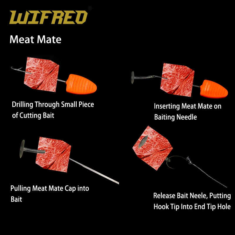 

Wifreo 24PCS Meat Mate Carp Coarse Fishing Bait Stop Boilie Quick Change Catfish Fishing Rigging Terminal Tackle