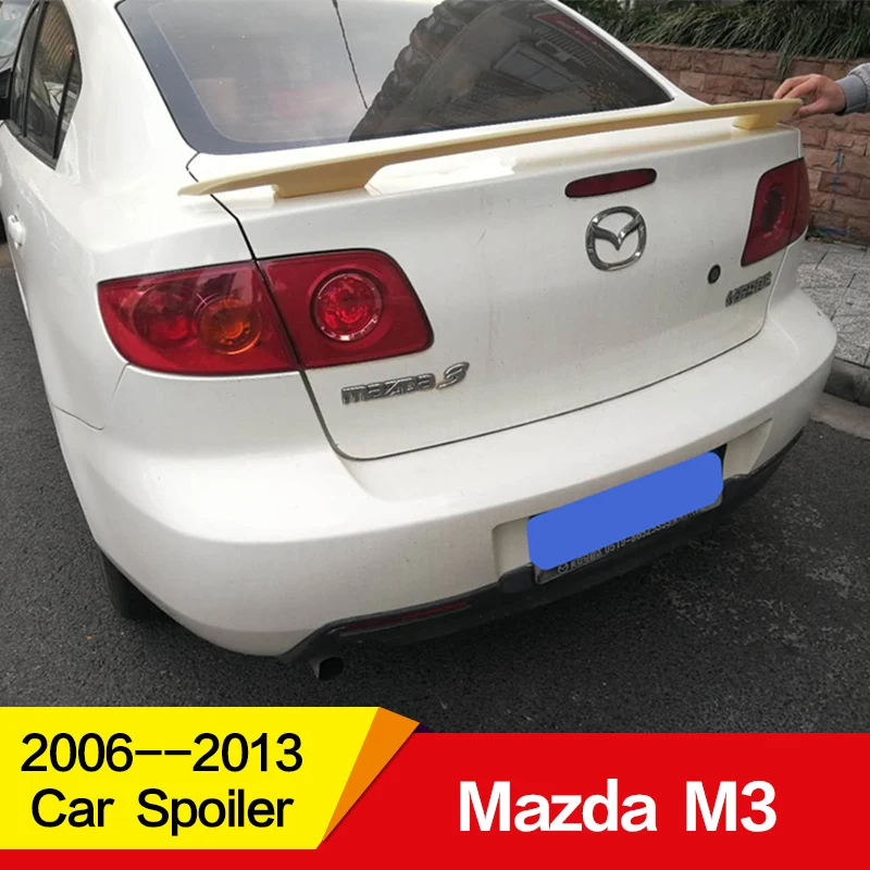 

Use for Mazda 3 spoiler 2006--2013year Universal ABS Plastic carbon black Car refitt Accessorie Without Perforation