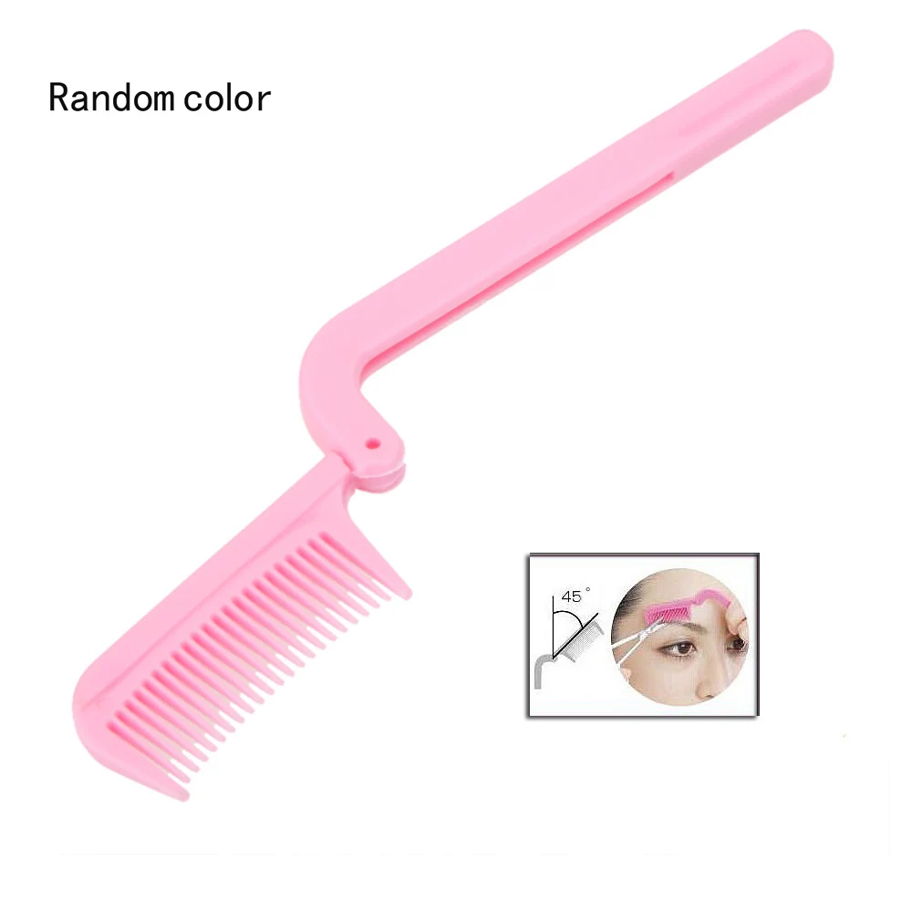 

Makeup Eyebrow Comb Brush Plastic Foldable Eye Brow Brushes Portable Make Up Eyebrows Combs Cosmetic Makeup Eyebrow Brush Tools