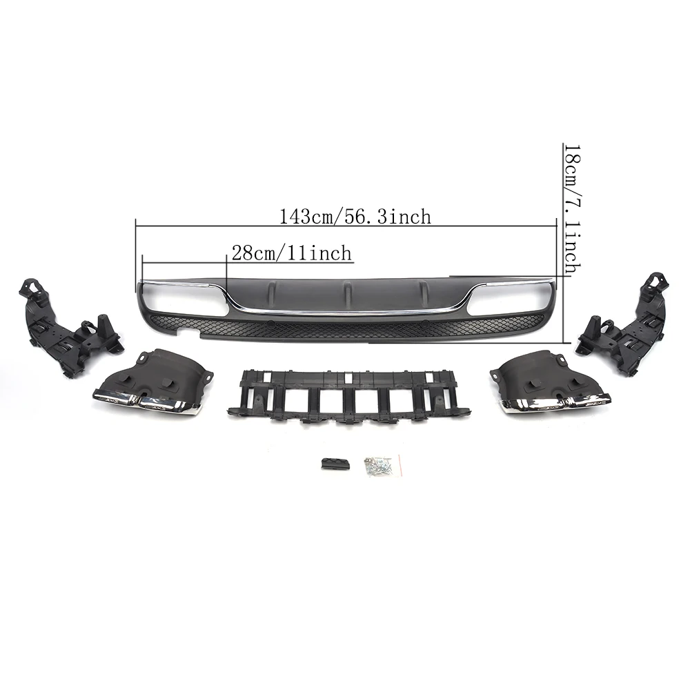 Автомобильный задний бампер диффузор спойлер для Benz W205 Sport 4 двери C180 C200 C300 C43 с AMG посылка- не для C63S