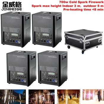 

Free Shipping 4pcs/Lot Flightcase Packing Professional Stage Flame Thrower Fireworks Cold Spark Machine DMX Flames Effect