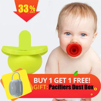 

Baby Pacifiers + Dust Box Set New Silicone Nipple Feeder Funny Soother Flexible Pacifier for Infant Retractable Appease Pacifier