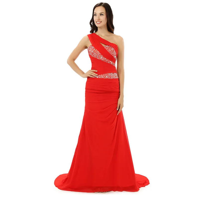 

Red Mermiad Formal Women Evening Dress 2019 Court Train Beading Abiye Gece Elbisesi 8th Grade Graduation Dress