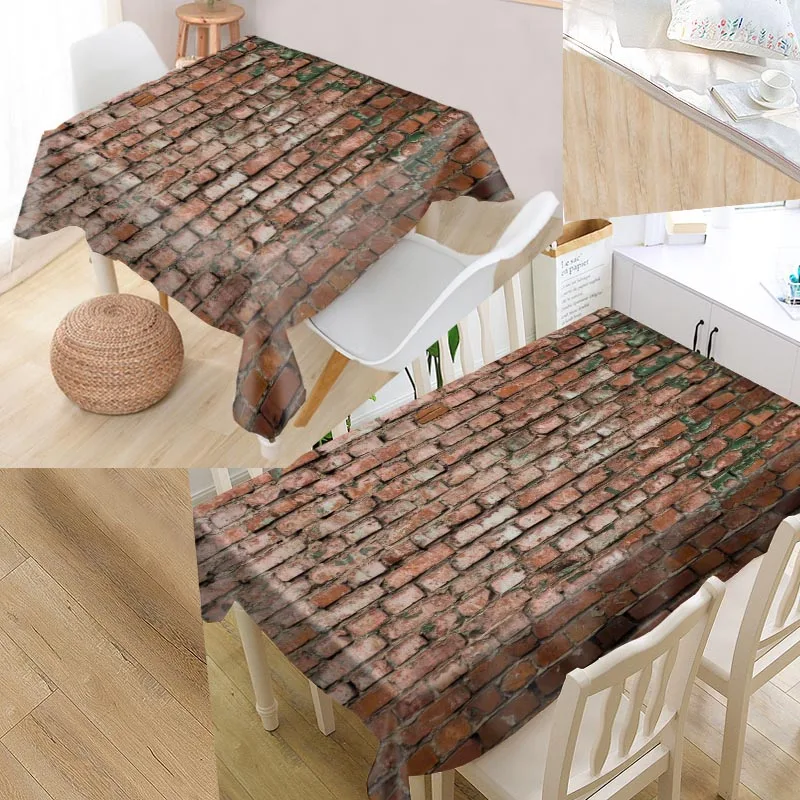 

Custom Stone 3D Modern Dustproof Tablecloth High Quality Print Forest Tablecloth Everything For Home And Kitchen
