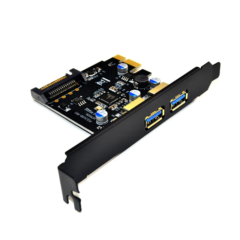 USB 3,0 PCI Express PCIE USB 3,0 адаптер для карт 5 Гбит/с USB 3,0 PCI-E с 2 портами плата PCI Express карта расширения SATA разъем питания для ПК