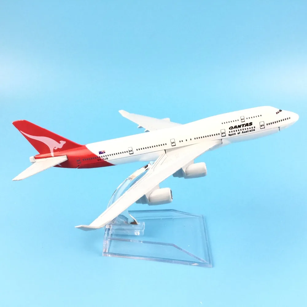 16 см металлический самолет австралийский воздух Qantas B747 400 авиакомпании боинг 747