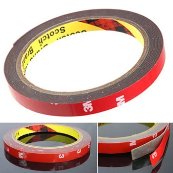 

Dewtreetali 2pcs 6mm*3m Double-sided Adhesive for Automobile Interior Thin Waterproof Car 3M tape Acrylic foam double sided