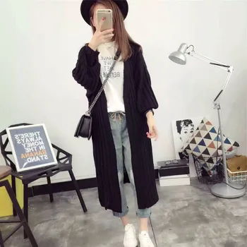 

Jumper Special Offer Standard Blusas De Inverno Feminina 2019 New National Style Women Wild Stripe Lantern Sleeve Knit Cardigan