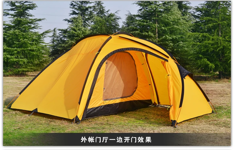 Семейные вечерние палатки 210T сверхлегкие 4 алюминиевые палки портативные высокогорные палатки для кемпинга