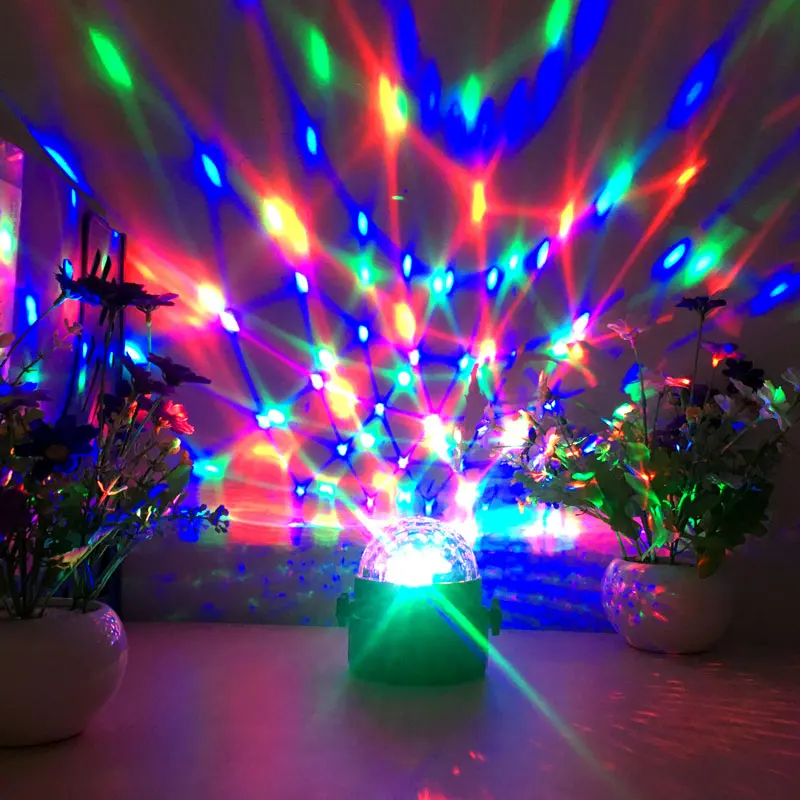 YSH мини-диско-шар светильник для помещений светодиодный DJ вечерние светильник s 3 Вт пульт дистанционного управления сценический светильник танцевальный светильник рождественские украшения для дома