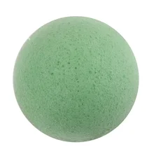 4 шт./лот 4 цвета полукруглый натуральный Зелёный чай спонж Конняку для лица пенки для умывания, очистка буфами на рукавах 74*74*33