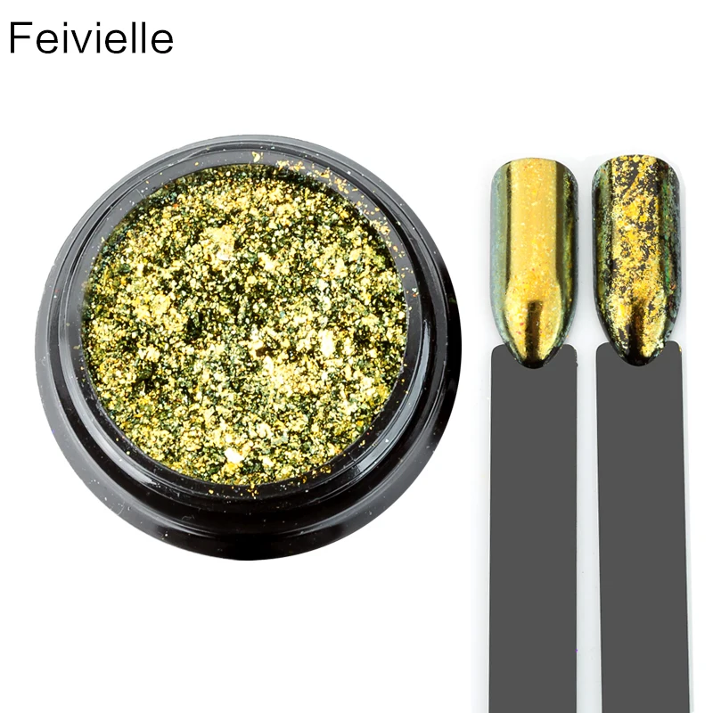 Feivielle г/кор. 0,2 хлопья Хамелеон Magic Multi Chrome 15 цветов ногтей косметическая пудра Блестки для ногтей книги по искусству гель маникюр поставки