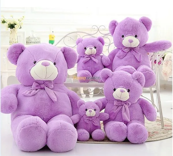 Fancytrader 1 pc 63'' 160cm Giant Cute Stuffed Soft Plush Lovely Fat Lavender Teddy Bear, Free Shipping FT50741 (6)