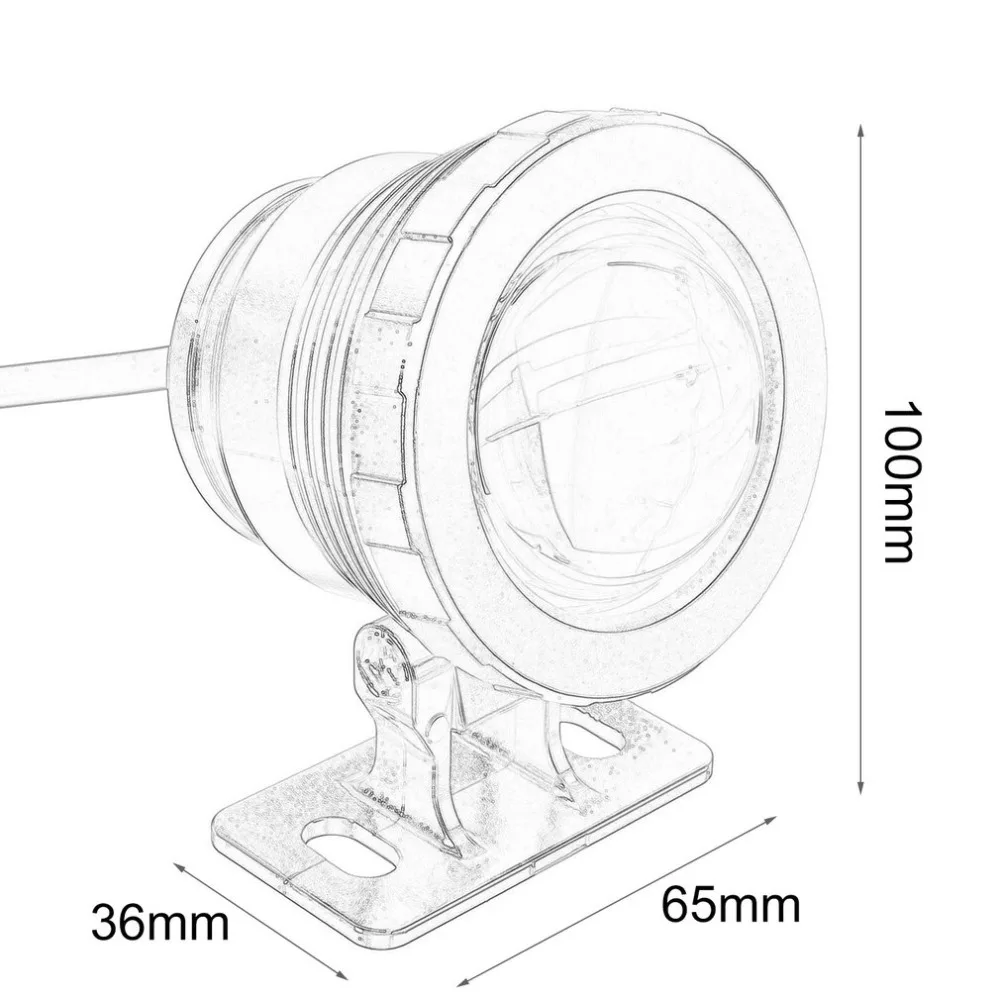 IP68 10 W RGB Светодиодный свет сад фонтан бассейн пруд Spotlight Водонепроницаемый подводный лампы с дистанционным Управление черный/серебристый