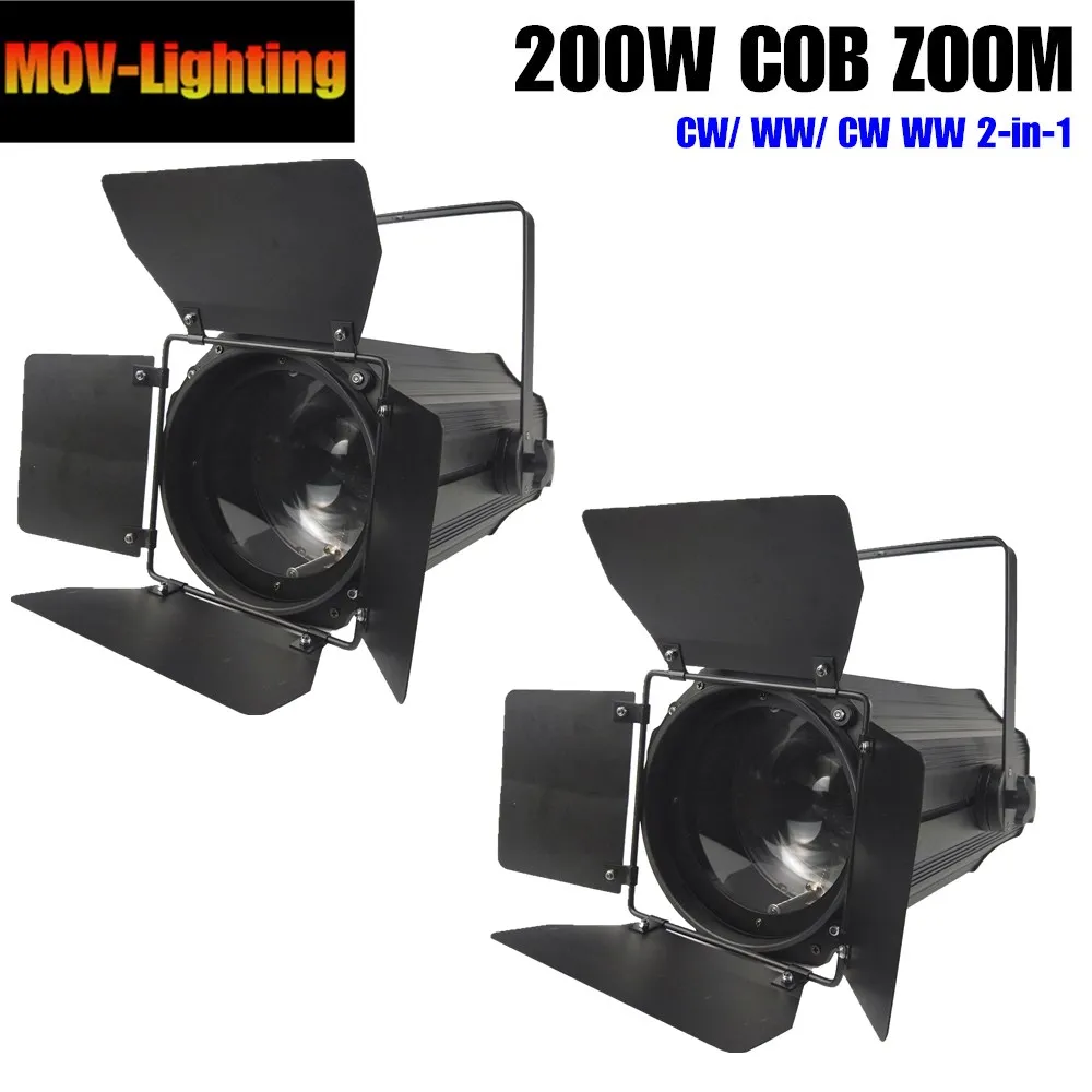2 шт. Zoom Par COB 200 Вт теплый белый/чистый сценическое освещение профессиональные