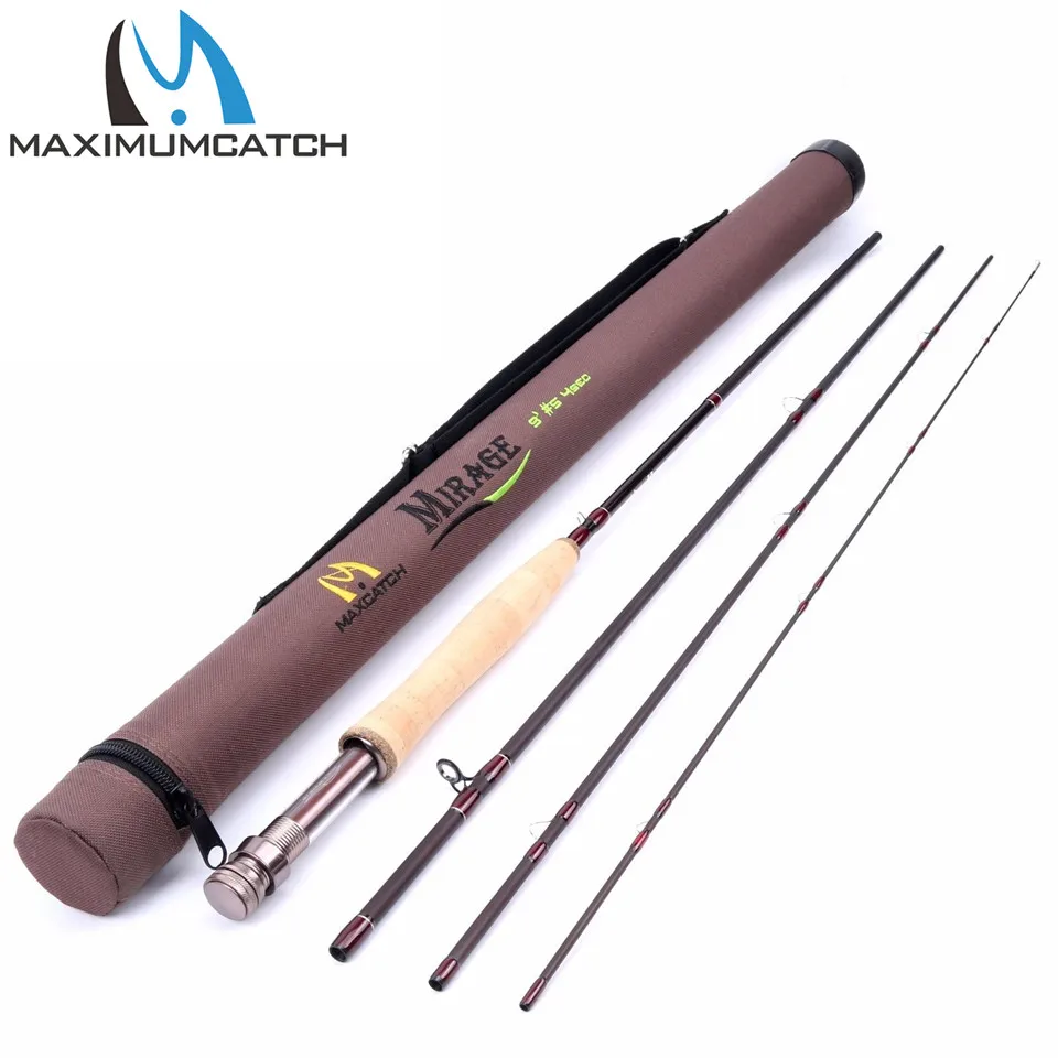 Maximumcatch 9FT 5WT Fly Rod 4 Section Medium Fast Action Fly Fishing