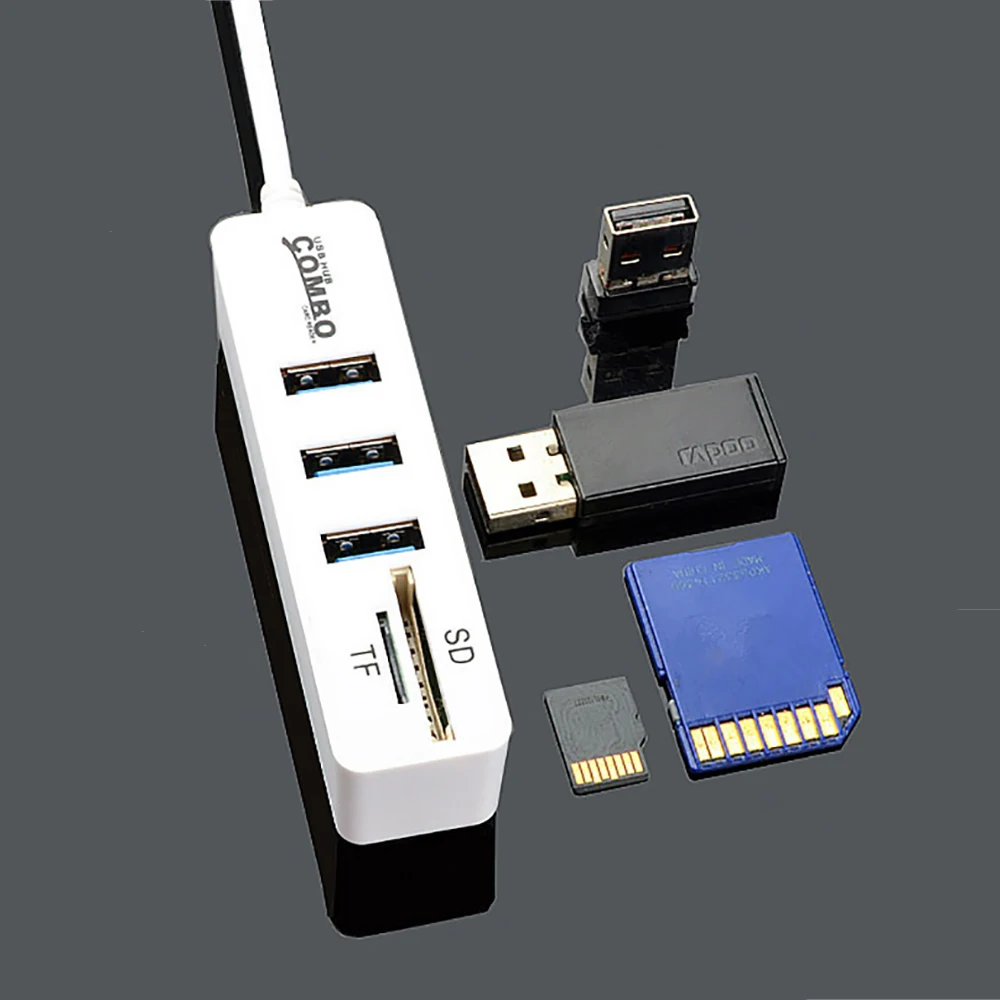 2 в 1 type-C OTG USB 2,0 концентратор USB C разветвитель Combo 3/6 портов USB& SD/TF кардридер Micro USB Combo для ПК ноутбука компьютера