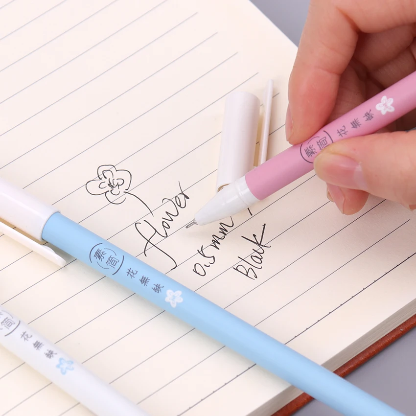 

1PC Black Ink Pen Gel Pens 0.5mm Pen Office Full Needle Canetas Escolar Cute Korean Stationery G-951H
