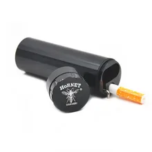 1 X De Aluminio Caso Dia.30MM Dugout Pipe Tobacco Grinder Grinder Con Trastero Caso Pipa