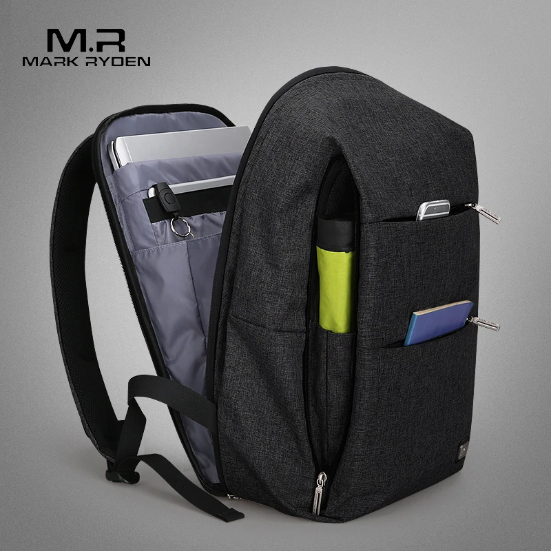 Billige Mark Ryden Neue Männer Rucksack Für 15,6 zoll Laptop Rucksack Große Kapazität Stundet Rucksack Casual Stil Tasche Wasser Abweisend