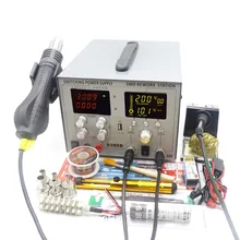 110 В/220 В 4 в 1 30 в 5A DC источник питания SMD BGA фена паяльная станция Автоматический Режим сна паяльная станция usb 5v2a