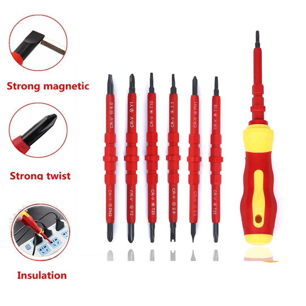 Hakkin 7 in 1 Multifunction Screwdriver Set Alloy Steel Screw
