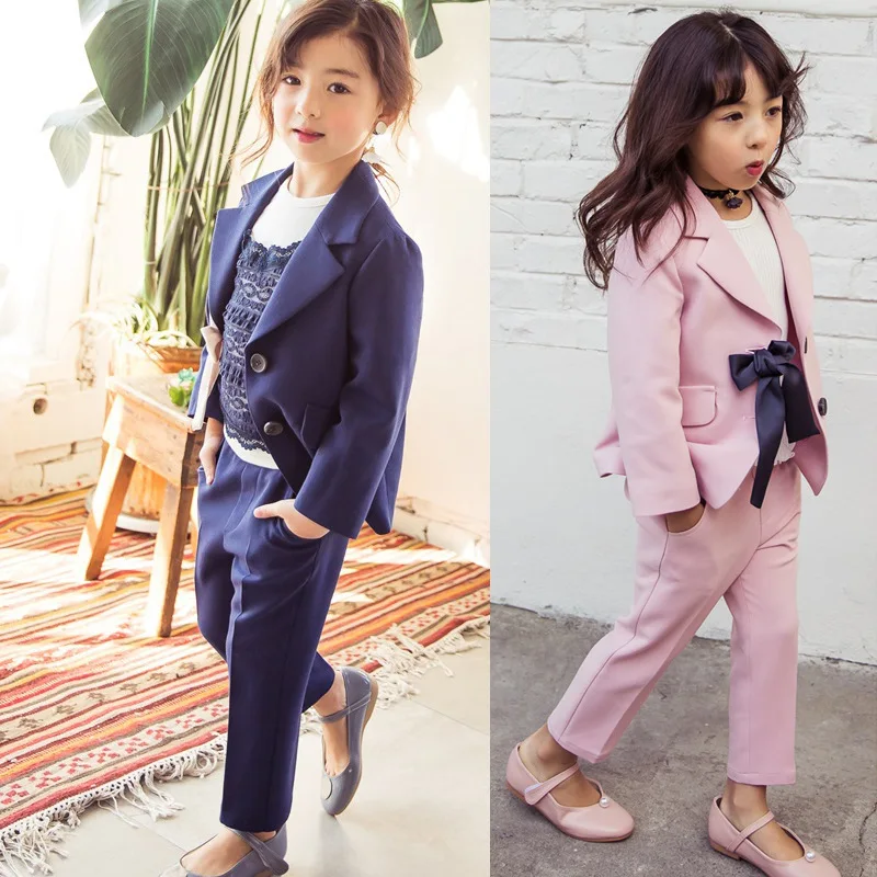 Girls Clothing Sets Girls 2 Pcs Jacket + Pants Suit Kids Girls Suit