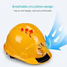 Солнечная энергия вентилятор шлем Открытый Рабочая безопасность Жесткий Шляпа строительство рабочего места Abs Материал Защитная крышка