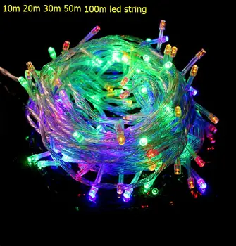 

10/20/30/50/100 m LED String Lighting Wedding Fairy Christmas Lights Outdoor waterproof Twinkle Decoration EU Plug Tree Lights