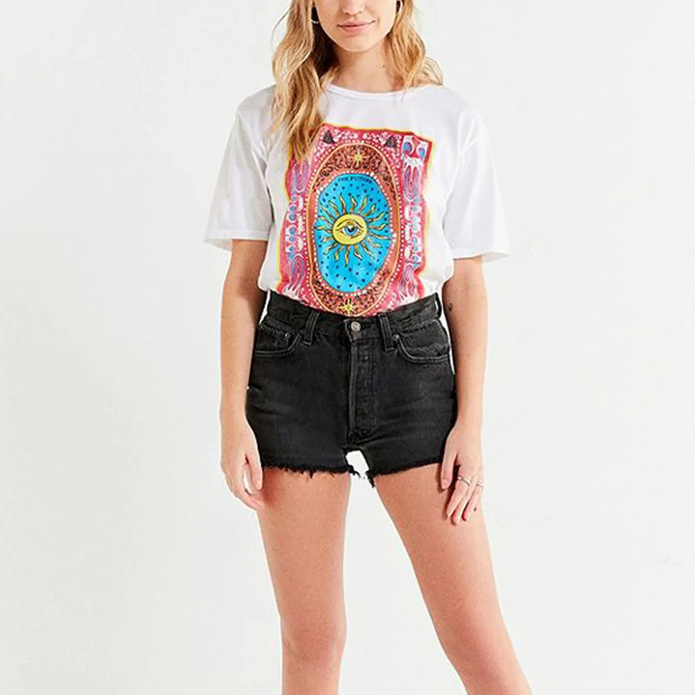 

Summer T Shirt Women Korean Style Aesthetic Grunge Harajuku Kawaii Frida Tumblr Punk Feminist Vegan Vintage White Tops Plus Size
